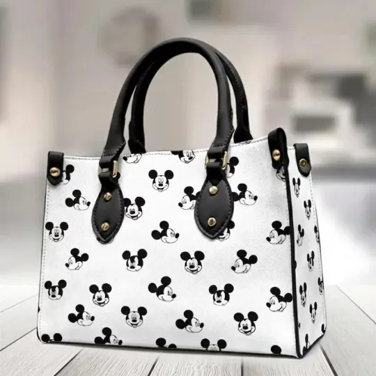 Discover Mickey Mouse Leather Bag, Disney Mouse Women Bag, Cartoon Movie Bag