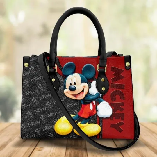 Discover Mickey Mouse Leather Bag, Mickey Leather Tote Bag, Mickey Women Bag