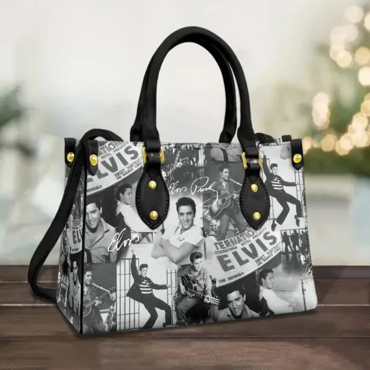 Discover The King Of Rock Elvis Presley Leather Bag, Music Fan Handbag