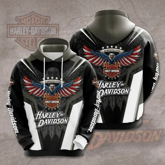 Discover Personalized Harley Racing Davidson 3D Hoodie , Unisex Adults S-5XL