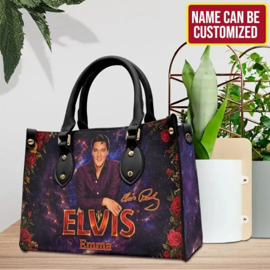 Discover Personalized Elvis Presley Leather HandBag