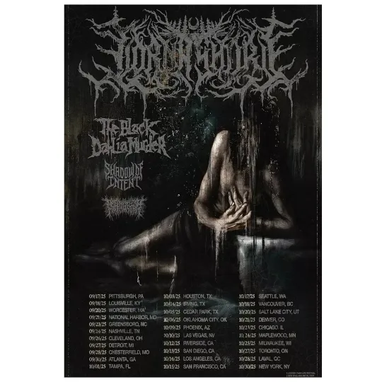 Discover Lorna Shore Black Dahlia Murder October 2025 Metal Tour Poster