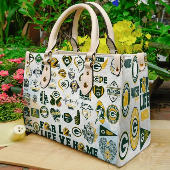 Discover Personalized Green Bay Football Team Packerss Women Leather Handbag Lovers Gift