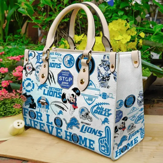 Discover Detroit Football Team Lionss Women Leather Handbag Lovers Gift