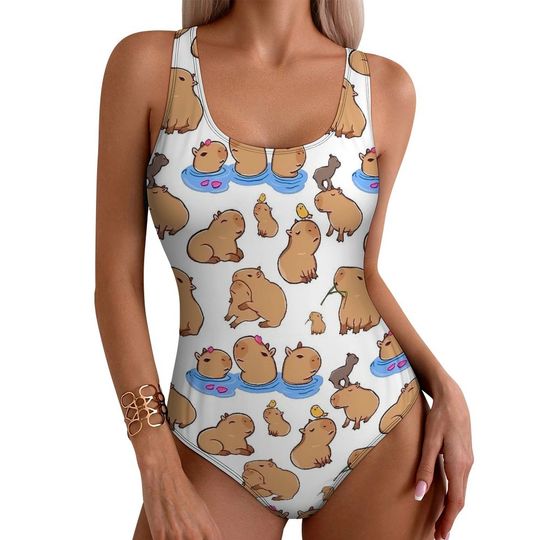 Capybara Print Swimsuit