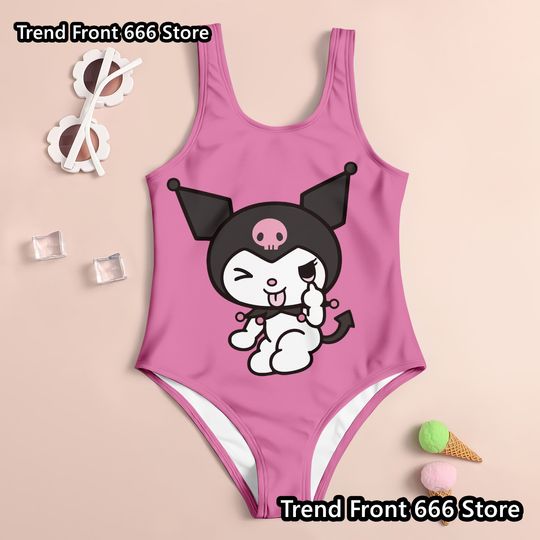 Discover Kulomie Girls Swimsuit Summer One Piece Swimsuit Sanrio Cartoon Children Swimwear Girls Beachwear Swimsuit