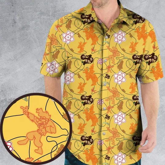Powerline Concert Goofy Hawaiian Button Down Shirt
