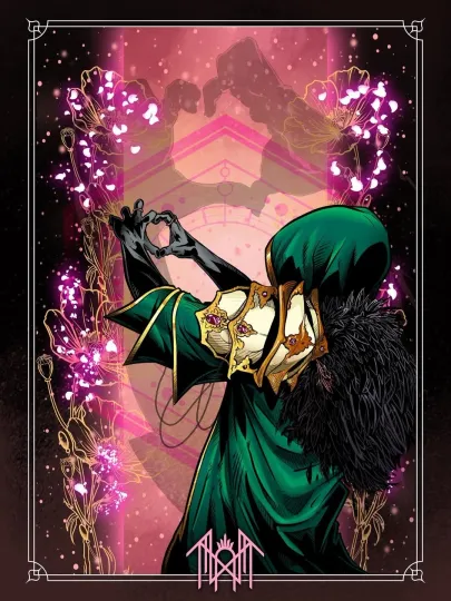 Discover Mystic Floral Shadow Heart Poster – Sleep Token Inspired Artwork