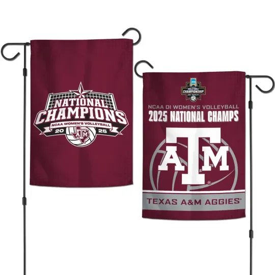 Discover 2025 NCAA D-1 Womens Volleyball National Champions Texas A&M Aggies Garden Flag