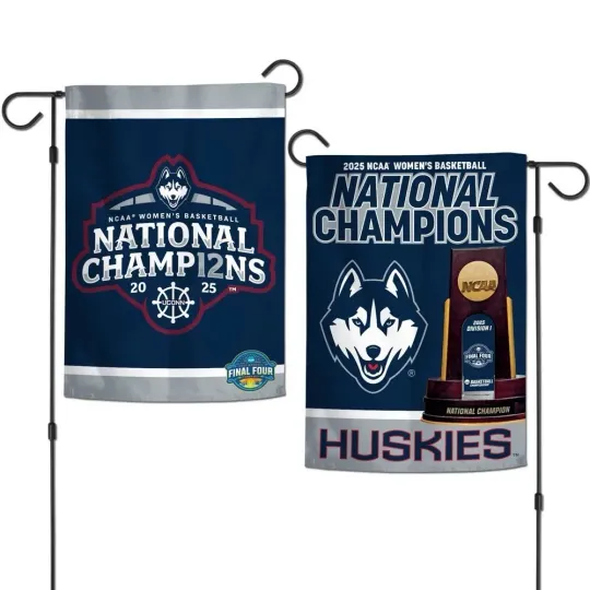 2025 UCONN Huskies Women's Final Four National Champions Garden Flag