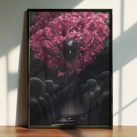 Discover Gothic Fantasy Poster, Arcadia Inspired World Poster, Cult Band Art Print, Metal Music Poster