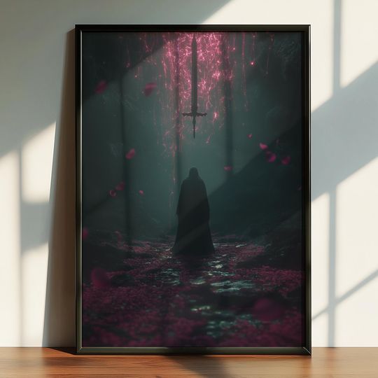 Discover Gothic Fantasy Poster, World of Arcadia Inspired Poster, Cult Band Art Print, Metal Music Poster