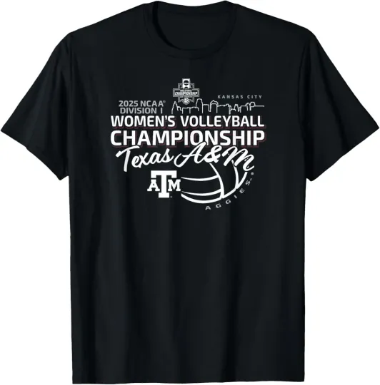 Discover Texas A&M Aggies 2025 Volleyball National Championship T-Shirt