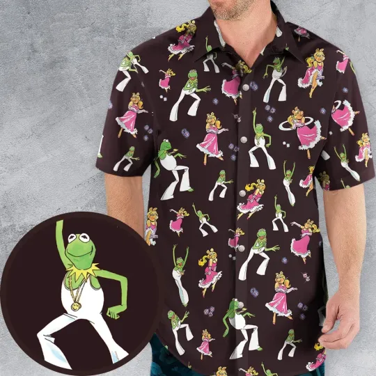 Discover Disco Couple Kermit And Piggy The Muppet Show Hawaiian Shirt