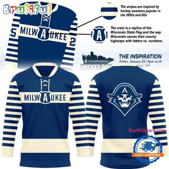 Discover Milwaukee Admirals New Uniform 2026 Hockey Shirt Men's Fan Gear