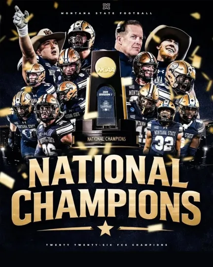 Discover Montana State Bobcats NCAA Division I FCS National Champions Poster