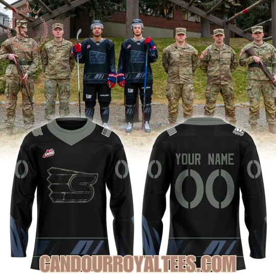 Discover Personalized Spokane Chiefs 2026 Military Appreciation Hockey Shirt Fan Gear