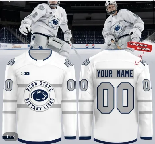 Discover Personalized Penn State Nittany Lions Throwback Night 2026 White Hockey Shirt