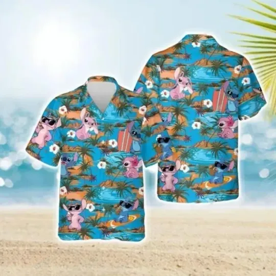 Discover Lilo And Stitch Hawaiian Shirt, Disney Stitch Beach Shirt, Stitch Summer Shirt