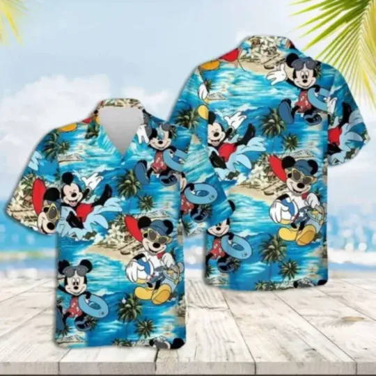 Discover Mickey Hawaiian Shirt, Disney Mickey Beach Shirt, Mickey Tropical Summer Shirt