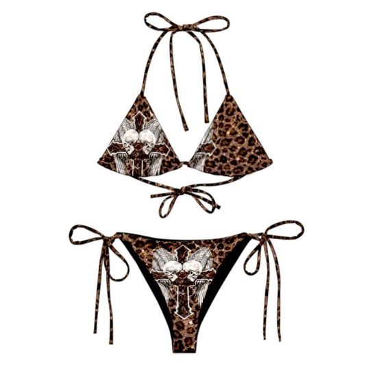 Discover Y2K Inspired McBling Cheetah Gyaru Skulls Grunge Rave Bikini
