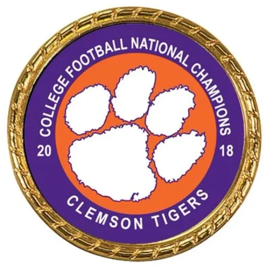 Clemson Tigers 2018 College Football National Champions Coin Double Sided