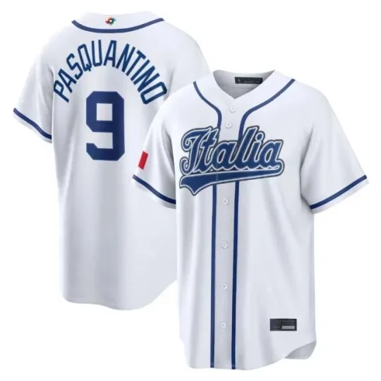 Discover Men Italy Baseball Vinnie Pasquantino White 2026 World Baseball Classic Jersey