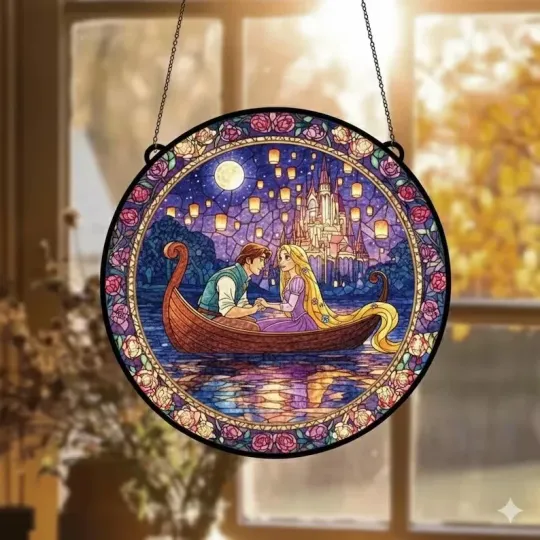 Rapunzel Stained Glass Suncatcher, Disney Princess Rapunzel Suncatcher