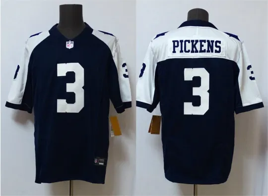 Discover Men's Cowboyss #3 George Pickens Navy/White 2025  Printed Game Jersey