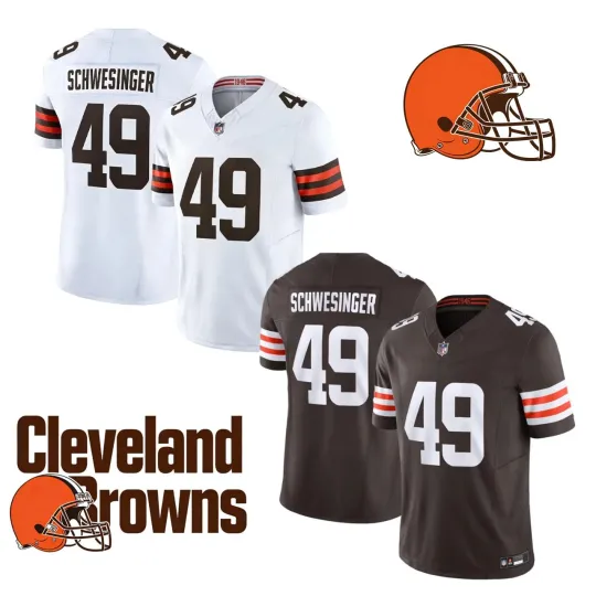 Discover Men's Brownss #49 Carson Schwesinger All Printed Limited Player Jersey