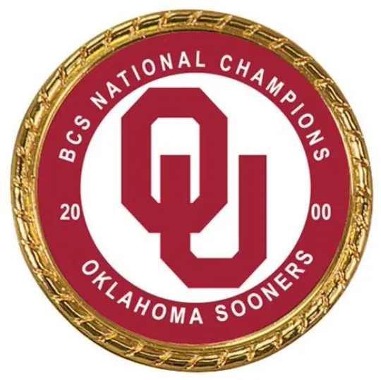 Discover Tribute Coin Oklahoma Sooners 2000 2001 Football BCS National Champions