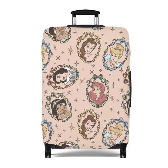 Discover Disney Princess Luggage Cover, Gift For Cartoon Lover, Gift For Her