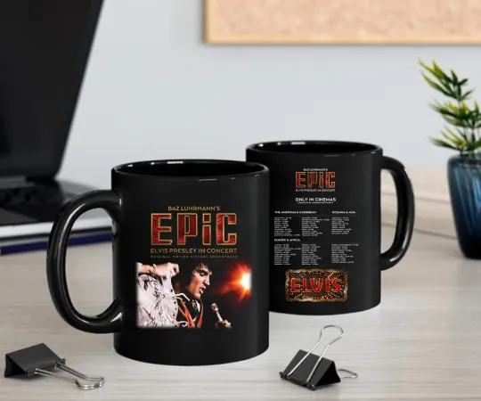 Discover Elvis Presley 2026 Concert Tour Coffee Mug, Retro Rock & Roll Cup