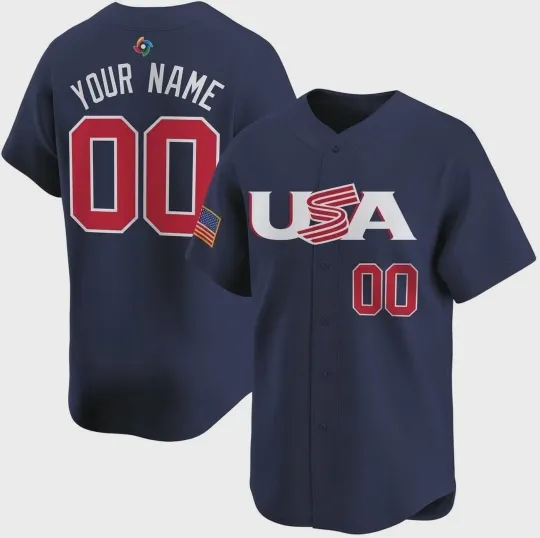 Discover Personalized USA Baseball Team 2026 World Baseball Classic Jersey Print Fullsize