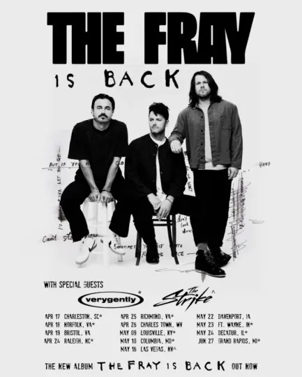 Discover The Fray Is Back Spring Tour 2025 Poster