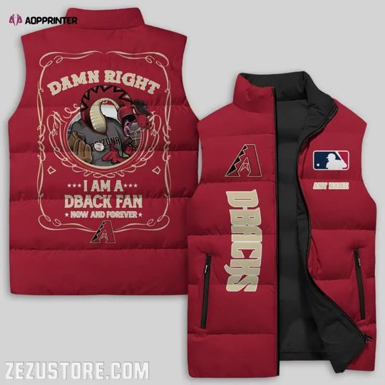 Arizonna Diamondbacks Sleeveless Puffer Jacket Custom For Fans Gifts