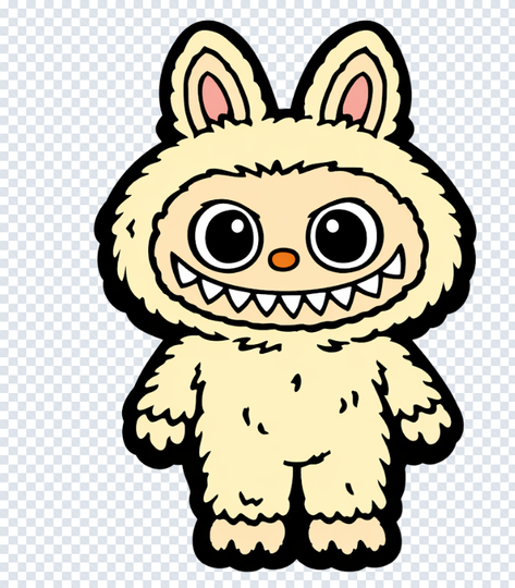 Yellow Labubu Rug, 3D Rugs, Bright Funny Decor, Cute Rug for Room, Unique Home Accent