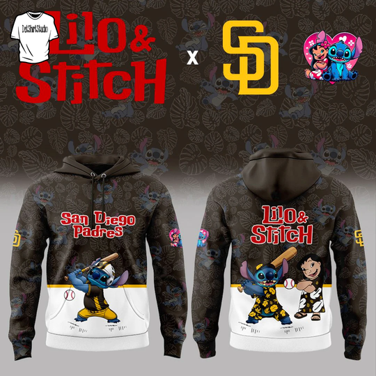 Discover San Diego Padres x Lilo Stitch Night 2026 Edition Hoodie