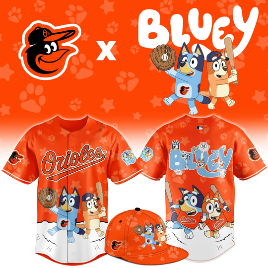 Baltimore Orioles BlueyDad Night Game Special Baseball Jersey