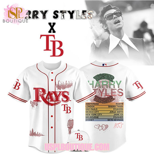 Discover Tampa Bay Rays x Harry Tour 2026 White Design Jersey