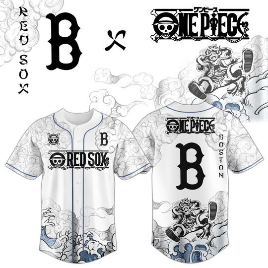 Boston Red Sox x Luffy Gear 5 Special Anime Jersey