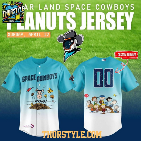 Sugar Land Space Cowboys Peanuts Night 2026 Personalized Baseball Jersey