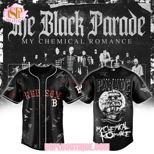 Boston Red Sox x My Chemical Romance The Black Parade 2026 Black Design Jersey