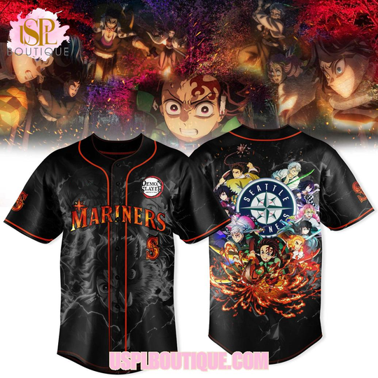 Seattle Mariners x demon New Design 2026 Black Jersey