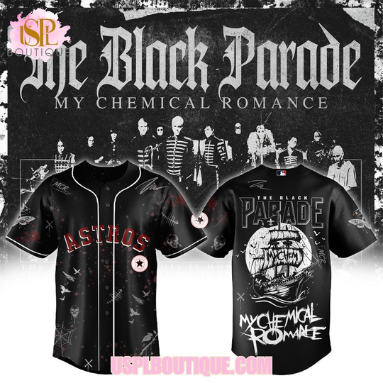 Houston Astros x My Chemical Romance The Black Parade 2026 Black Design Jersey