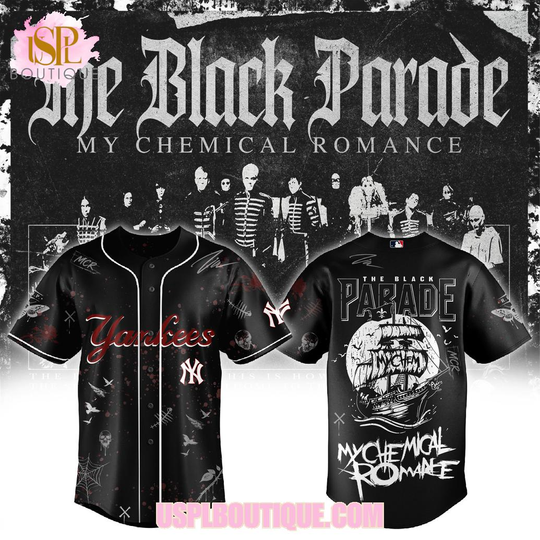 New York Yankees x My Chemical Romance The Black Parade 2026 Black Design Jersey