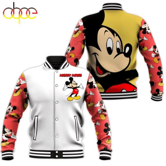 Discover Mickey Mouse Cartoon Baseball Jacket
