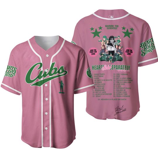 Chicago Cub Mariah The Scientist Hearts Sold Separately Tour Baseball Jersey