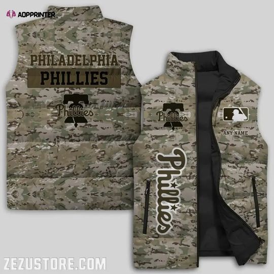 Philadelphia Phillies Sleeveless Puffer Jacket Custom For Fans Gifts