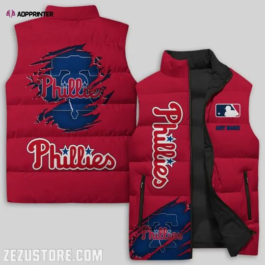 Philadelphia Phillies Sleeveless Puffer Jacket Custom For Fans Gifts